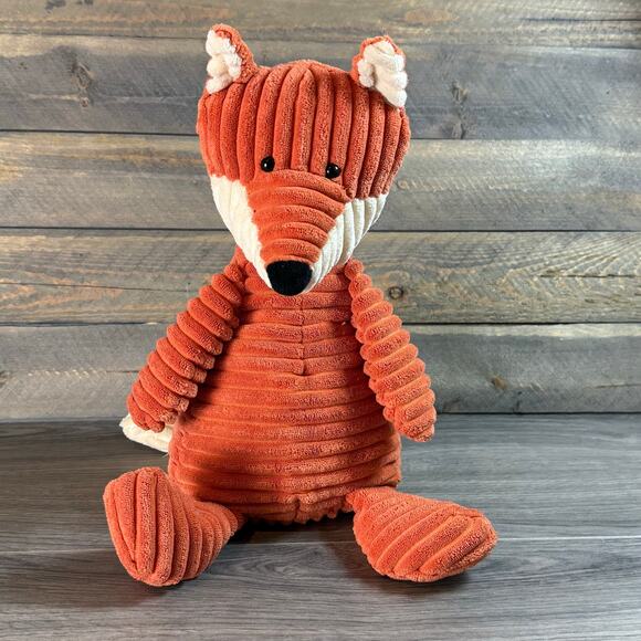 Jellycat London 18" Cordy Roy Fox Plush Woodland Orange Corduroy Squishy Snuggle - Picture 3 of 11